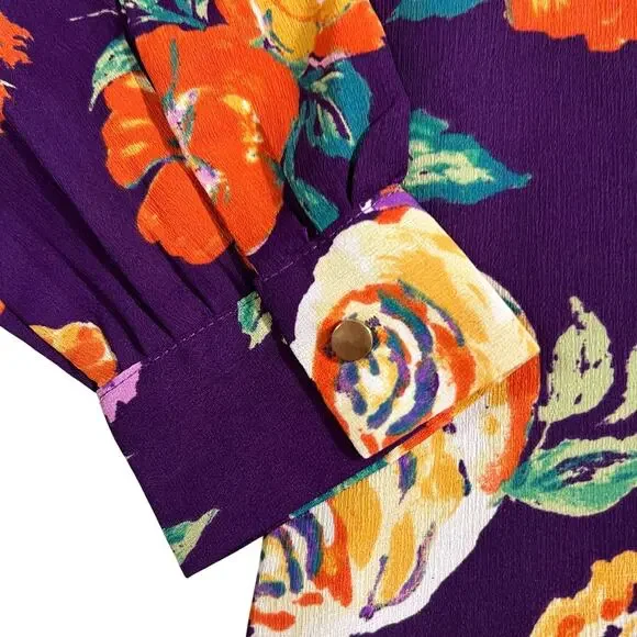 Everly Womens Dress Retro Floral Cold Shoulder Choker Collar Keyhole Small - Picture 4 of 14